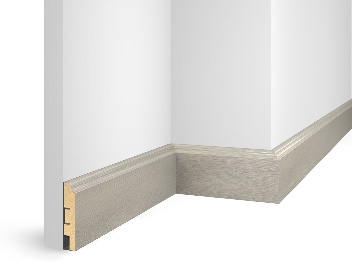 Плинтус МДФ ламинированный Cosca Decor NanoFlex EP07 Дуб Анталия 2400×80×16